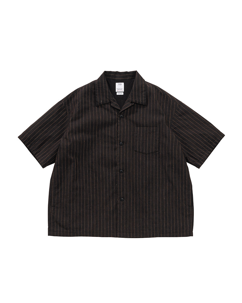 VISVIM 25AW WALLIS DOWN SHIRT STRIPES S/S