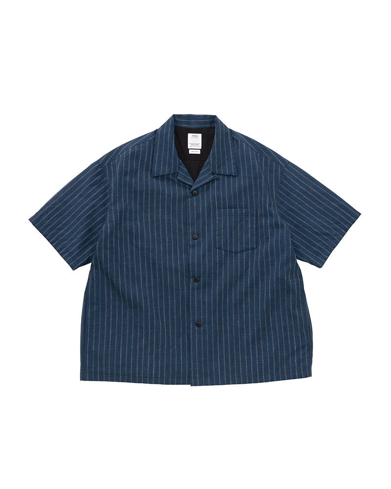 VISVIM 25AW WALLIS DOWN SHIRT STRIPES S/S