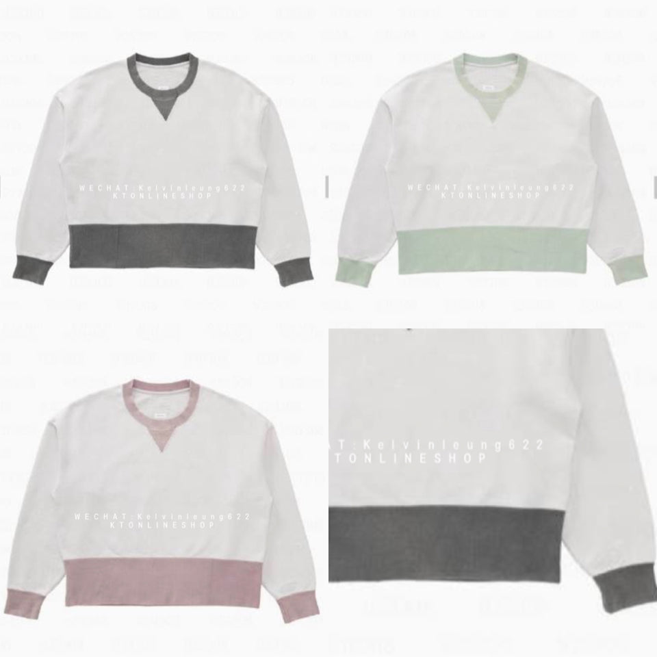 VISVIM 26FW FELLOW SWEAT L/S 2-TONE CRASH
