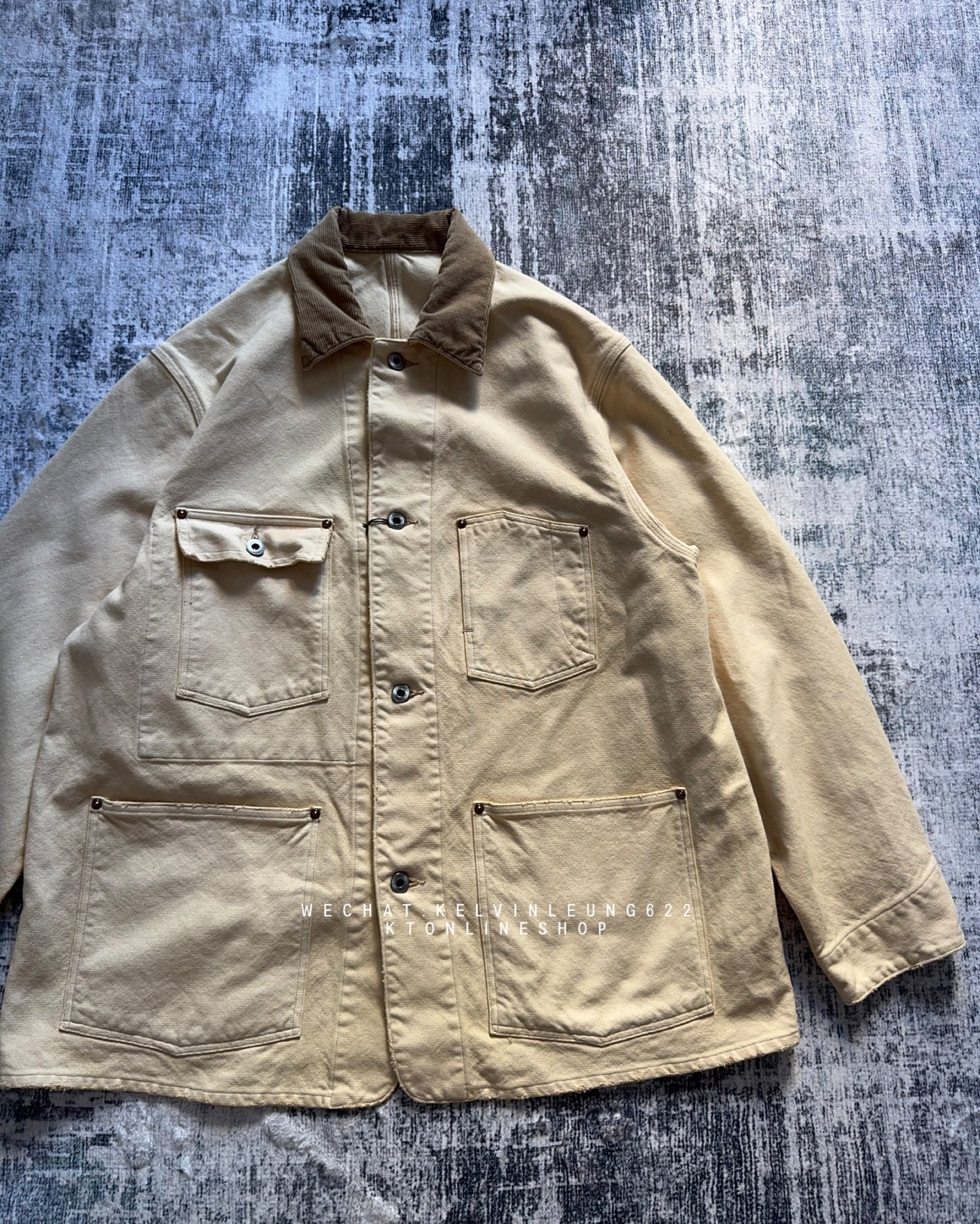 A.PRESSE Vintage Silk Hemp Coverall Jacket
