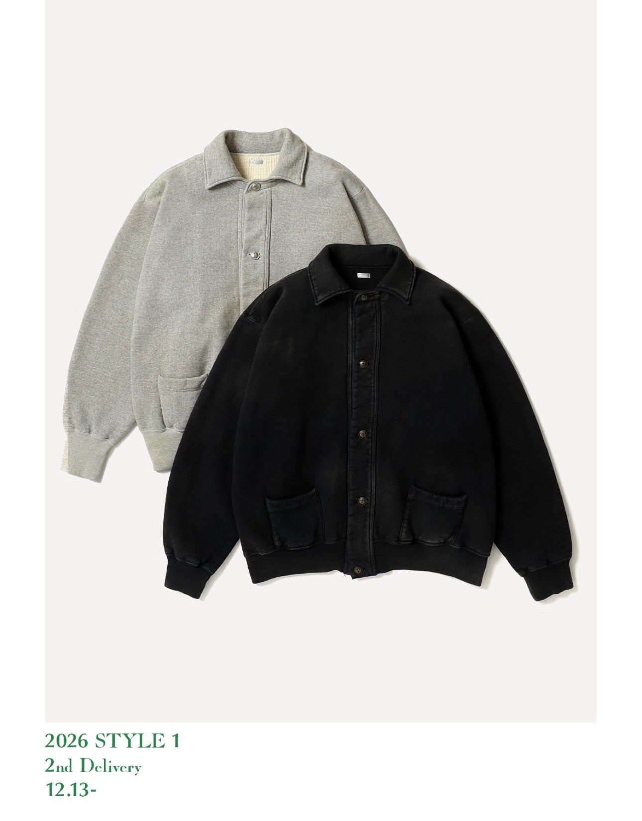 A.PRESSE 26SS Vintage Sweat Cardigan