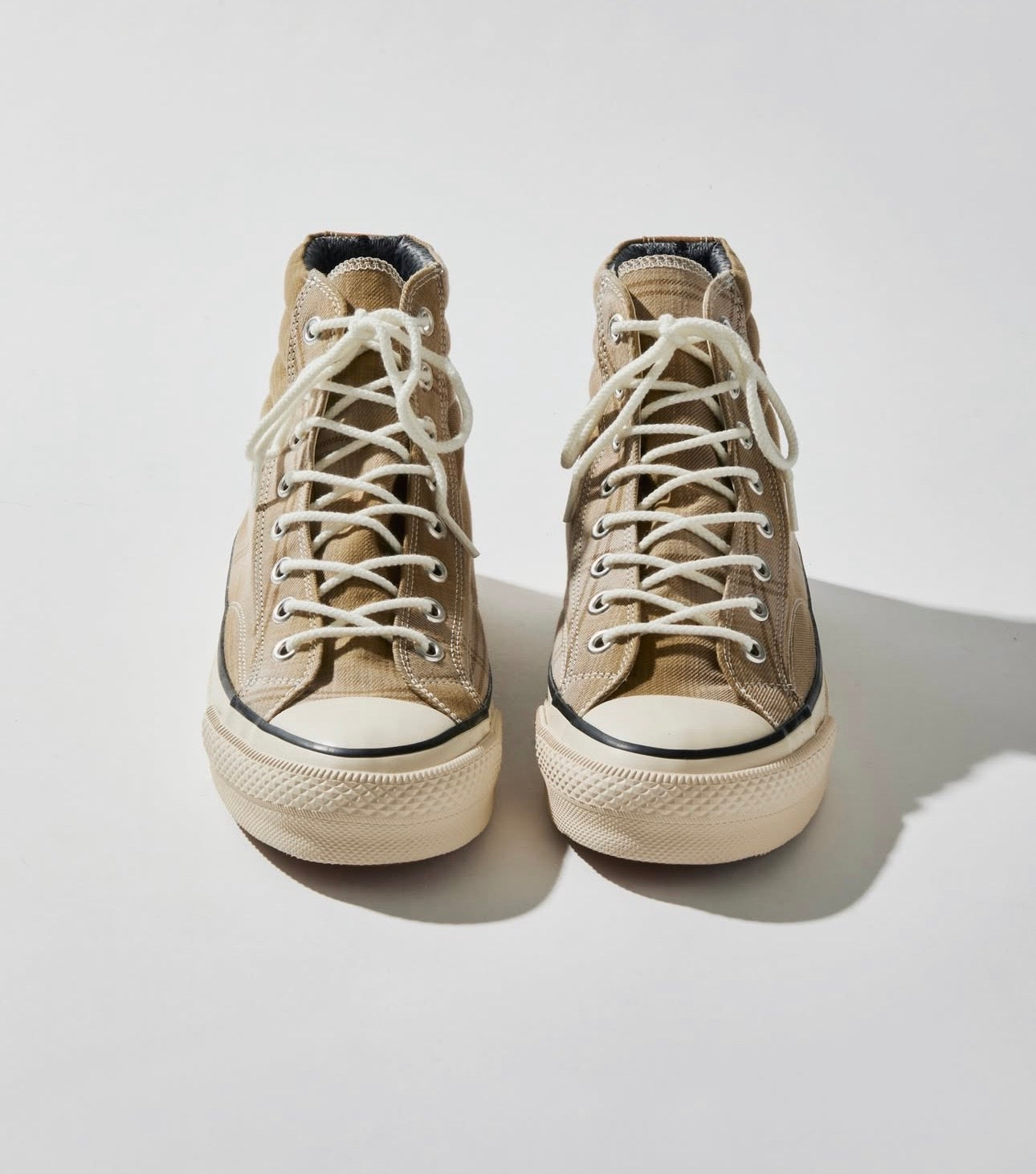SPINGLE × nonnative
DWELLER TRAINER 2 HI COTTON TWILL OMBRE CHECK by Rafu WITH GORE-TEX