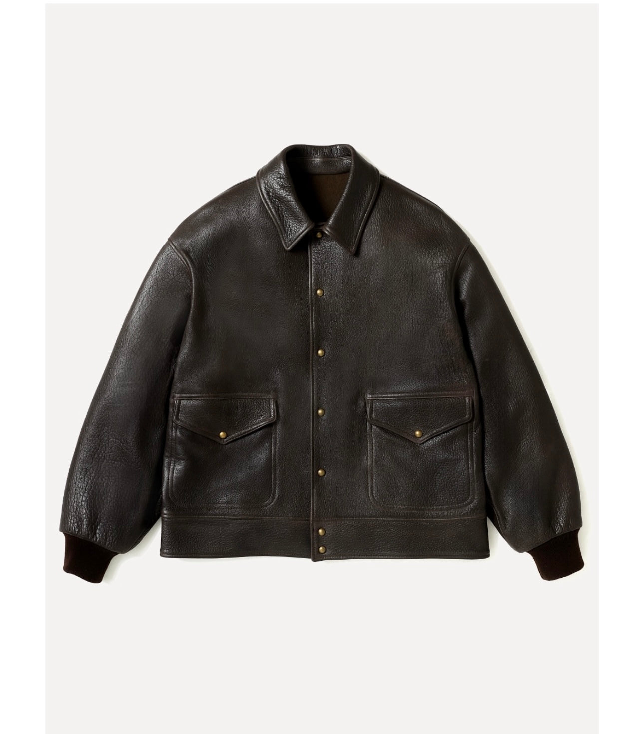 A.PRESSE 26SS Leather A-1 Flight Jacket