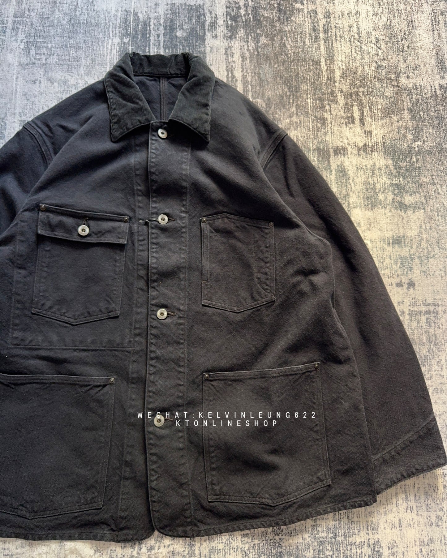 A.PRESSE Vintage Silk Hemp Coverall Jacket