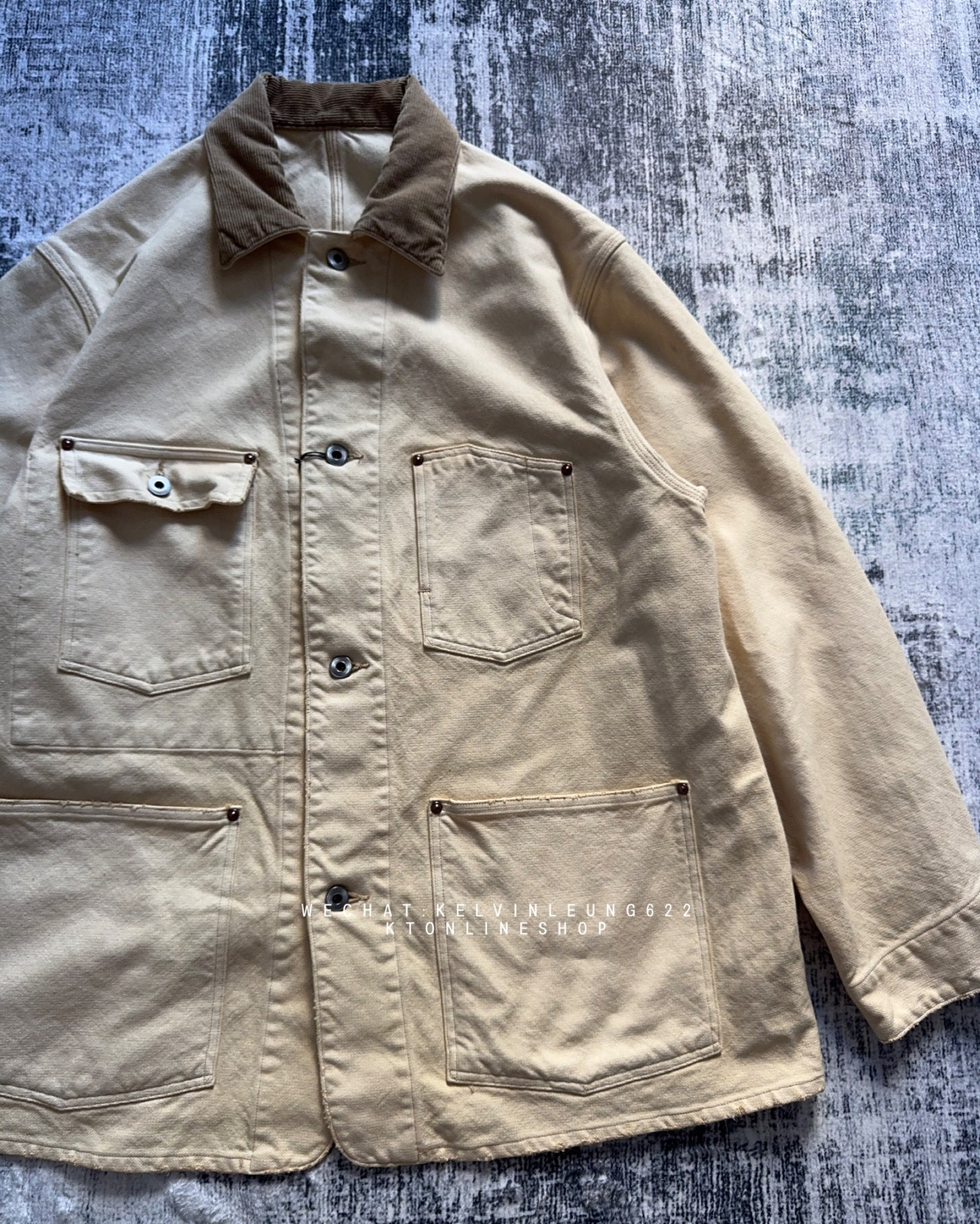 A.PRESSE Vintage Silk Hemp Coverall Jacket
