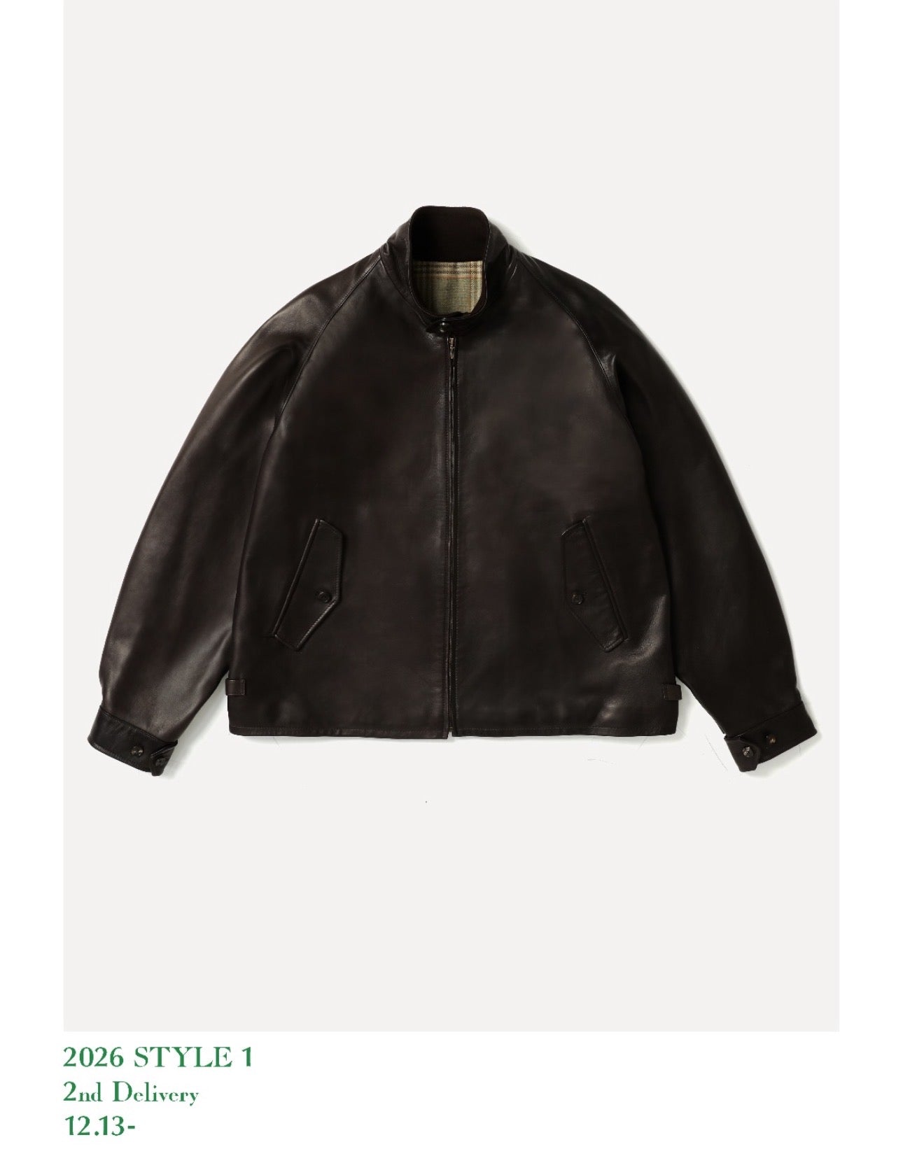 A.PRESSE 26SS Leather Driving Jacket