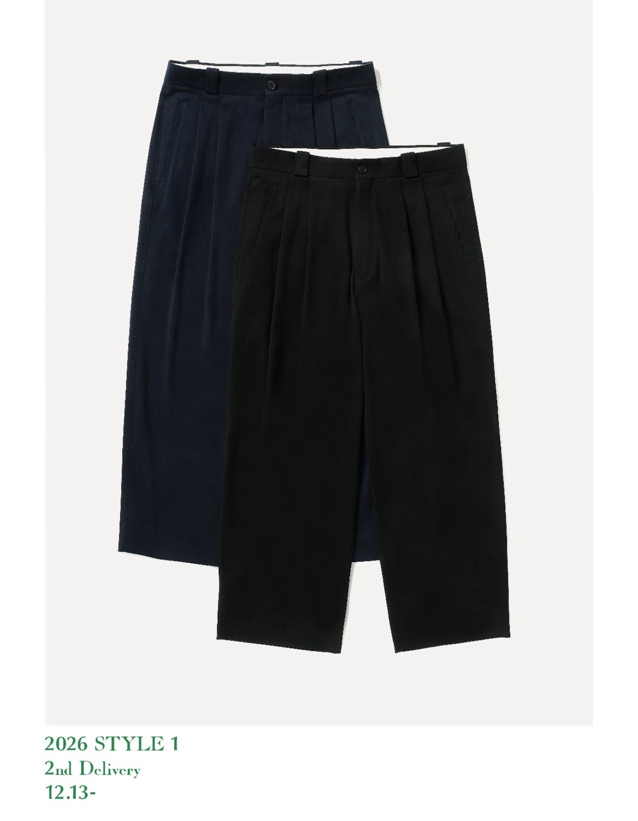 A.PRESSE 26SS COTTON SILK TWILL WIDE TROUSERS