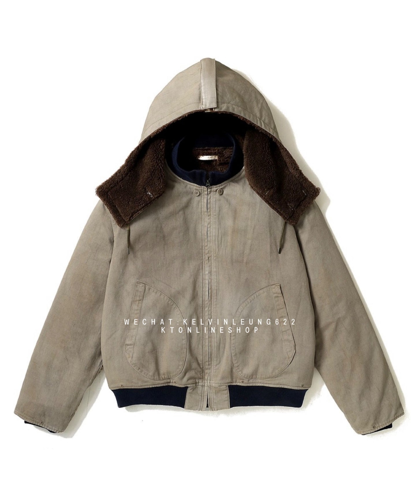 A.PRESSE 26SS Vintage WW2 US Navy Deck Hooded Jacket