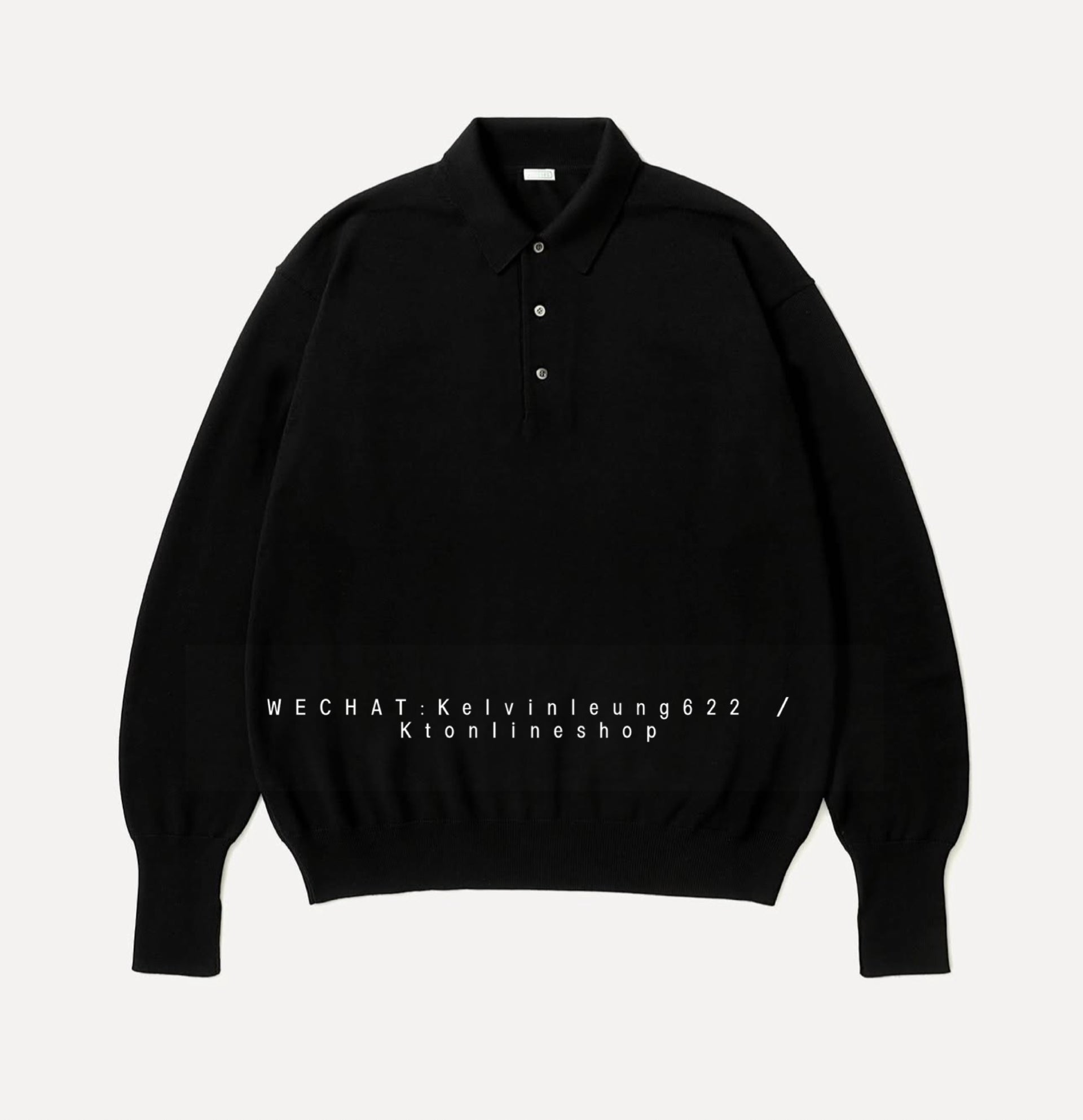 A.PRESSE 26AW Wool Knit L/S Polo Shirt