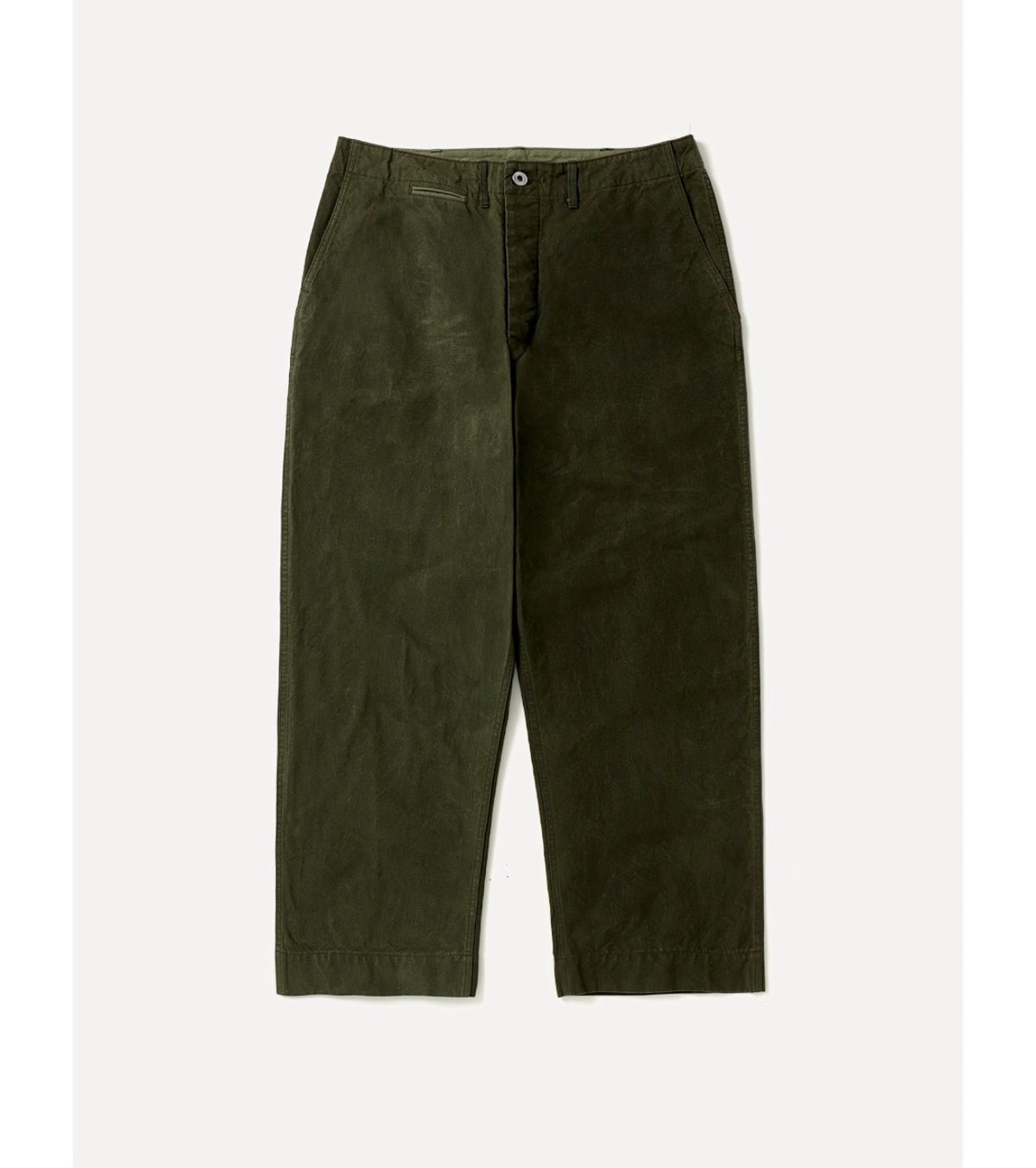 A.PRESSE 26AW Vintage Cotton Silk Oiled Tent Cloth Trousers