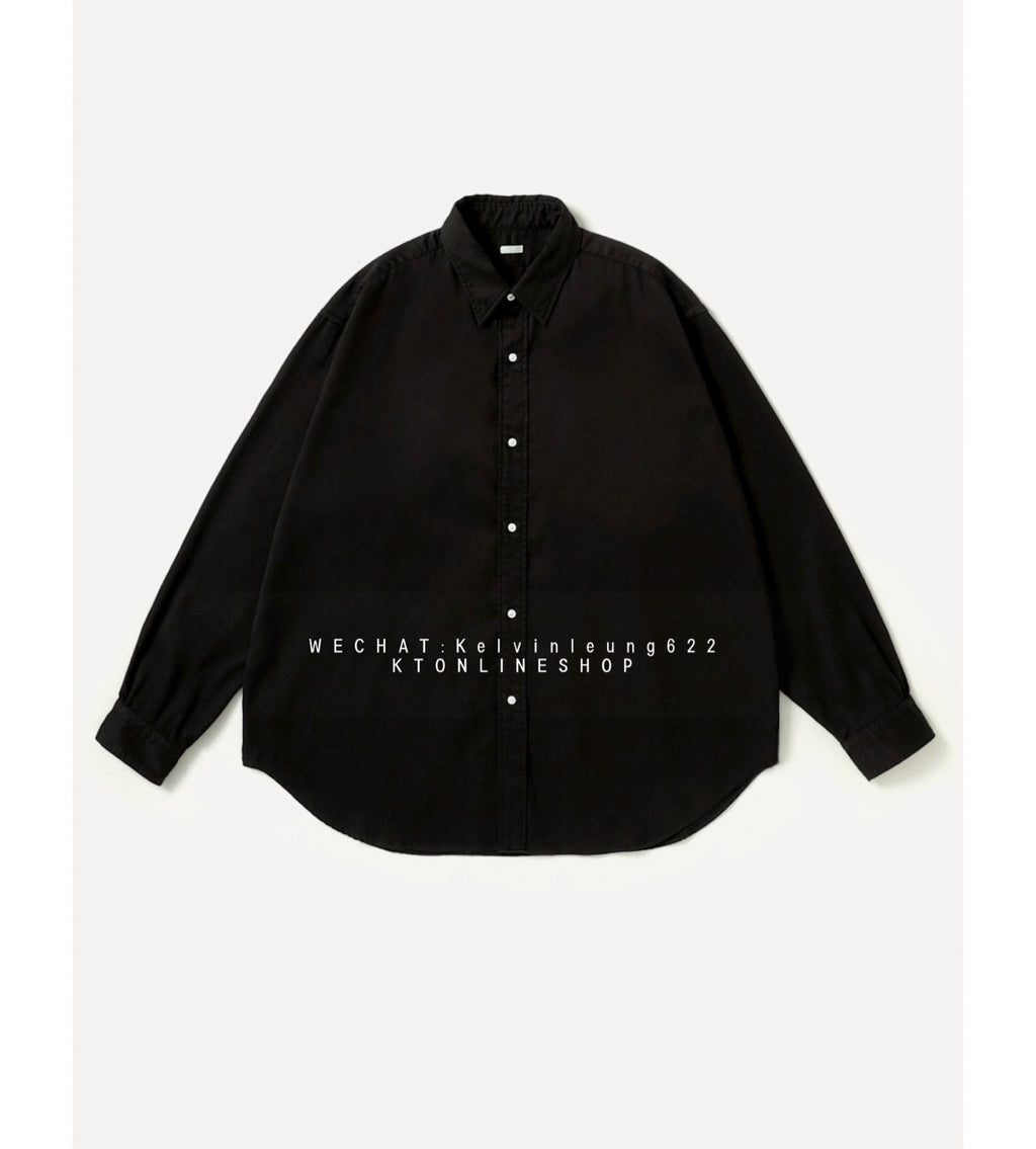 A.PRESSE 26AW Double Weave Twill Regular Collar Shirt