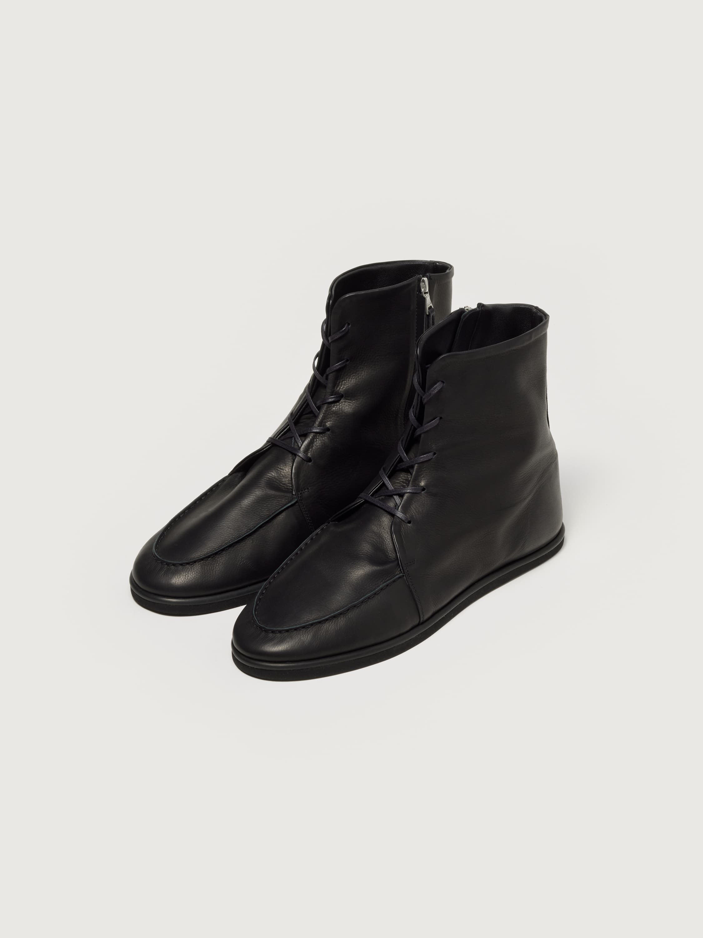 AURALEE 26AW SOFT LEATHER LACE-UP BOOTS