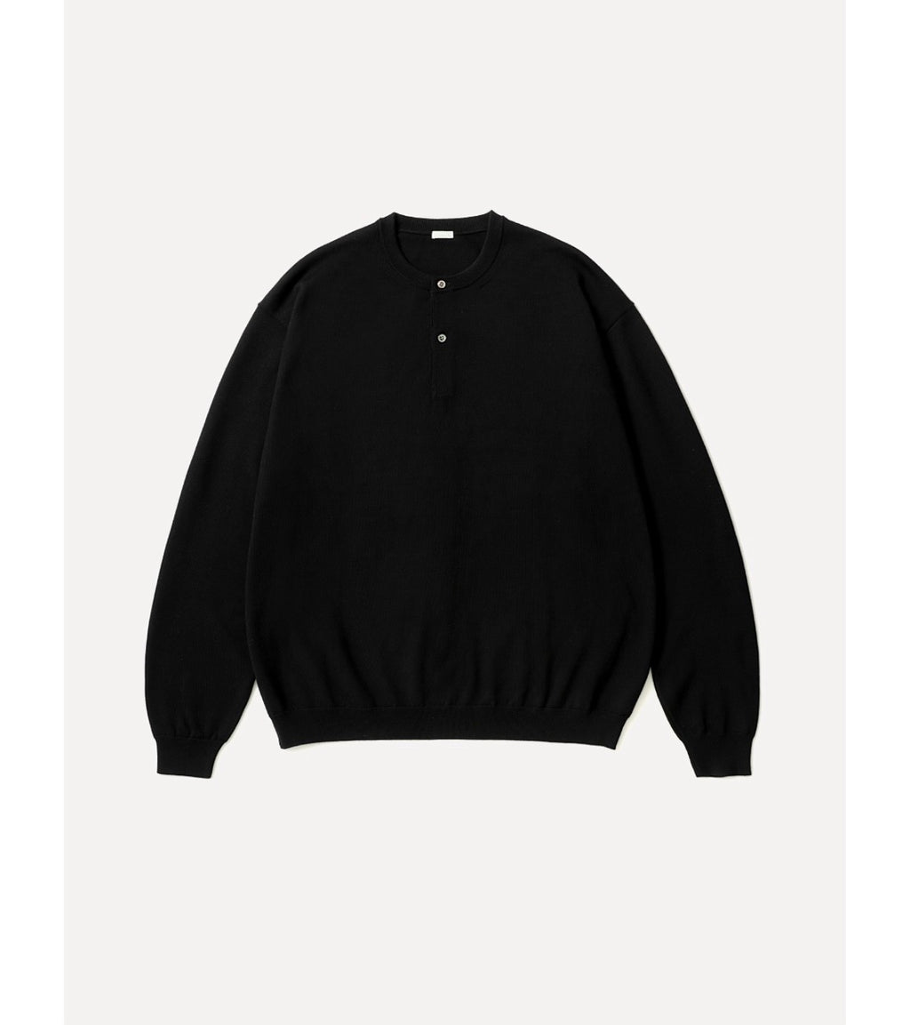 A.PRESSE 26AW Wool Knit Henley Neck Sweater