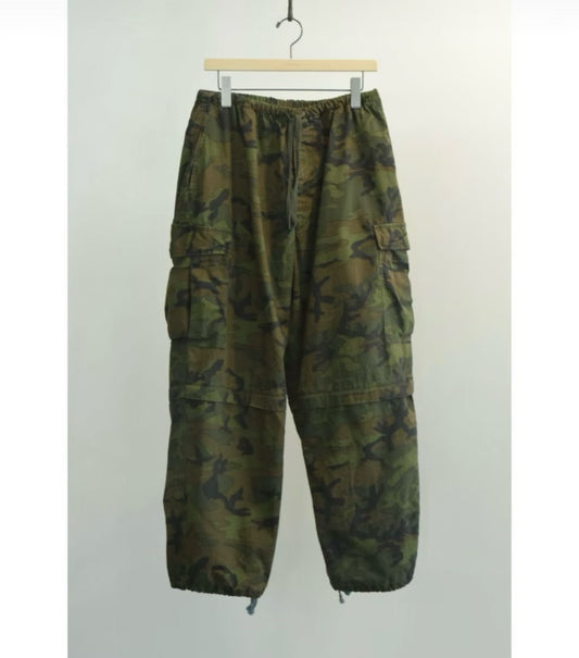 Comoli 26SS 6P camo pocket pants