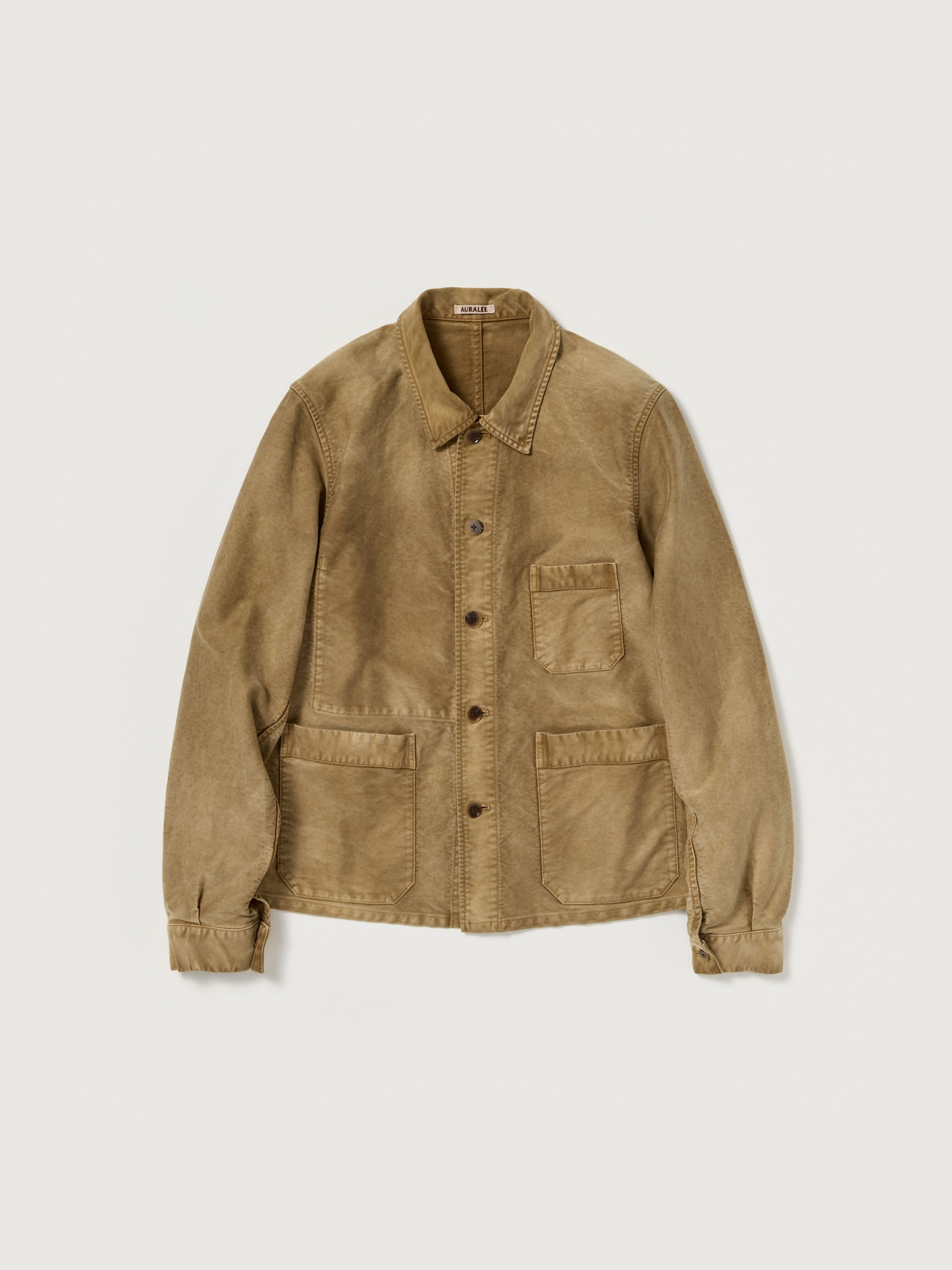 AURALEE 26AW GARMENT-DYED ORGANIC COTTON HEAVY MOLESKIN COVERALL