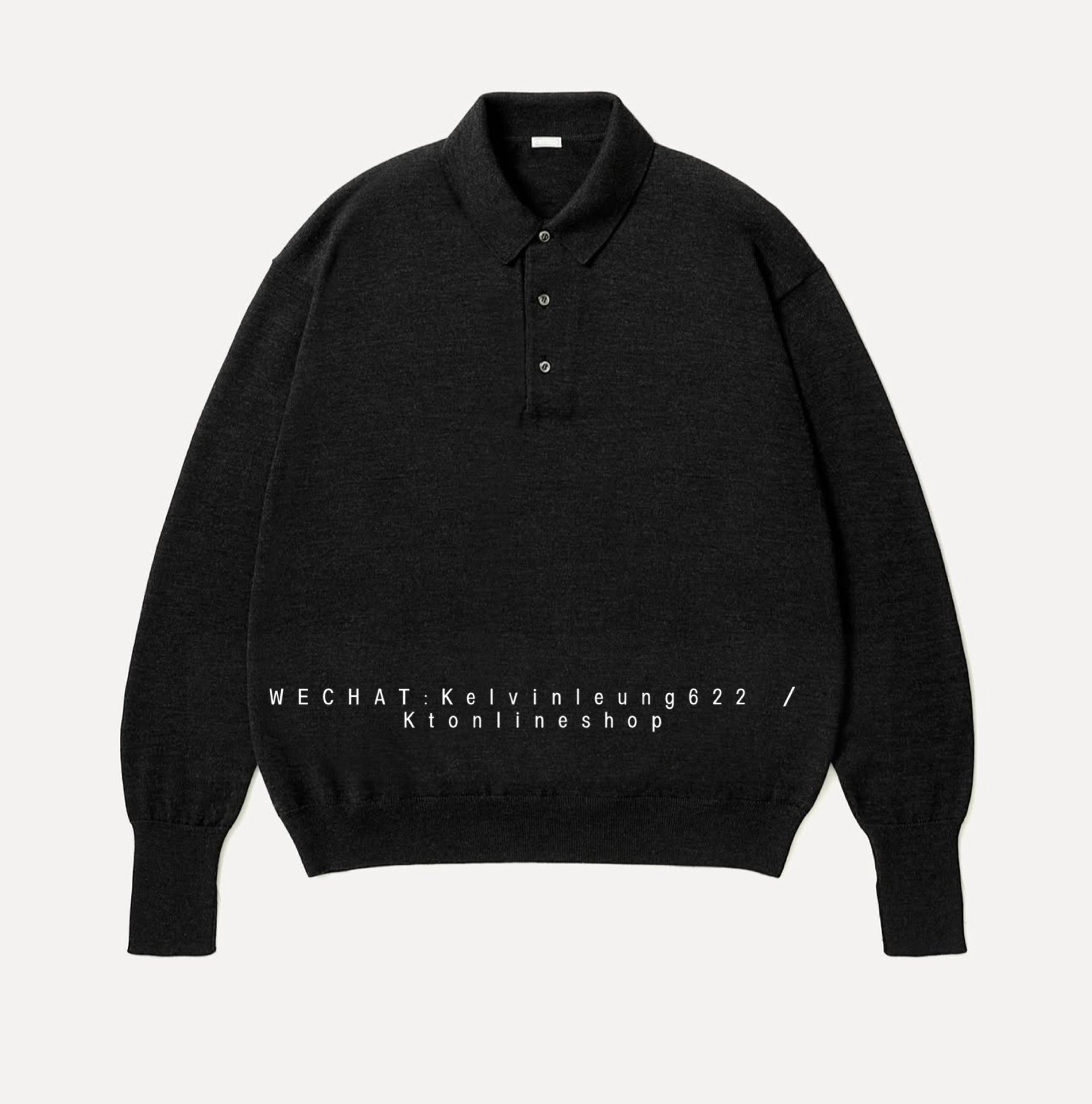 A.PRESSE 26AW Wool Knit L/S Polo Shirt