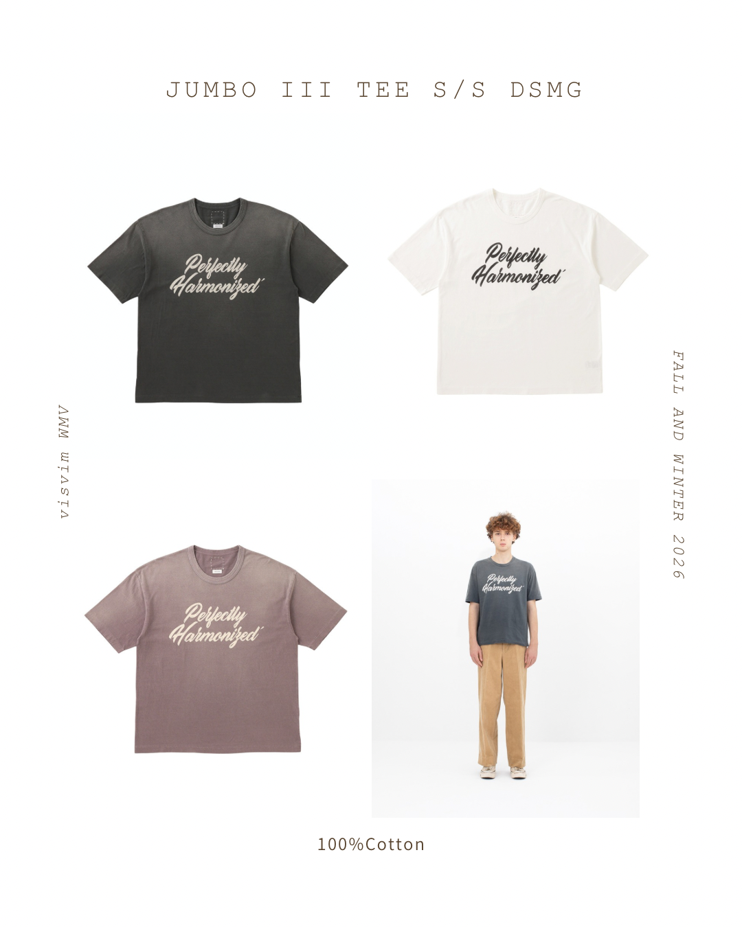 VISVIM 26AW JUMBO III TEE S/S DMGD