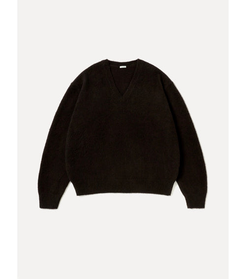 A.PRESSE 26AW Brushed Cashmere Middle Gauge V Neck Sweater