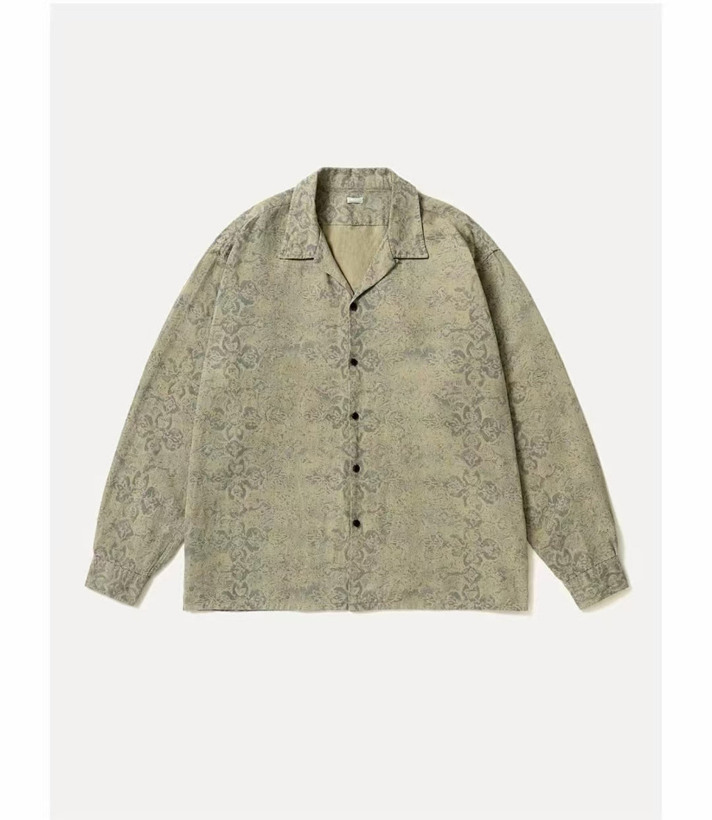 A.PRESSE 26AW Vintage Linen Cotton Loop Collar Shirts