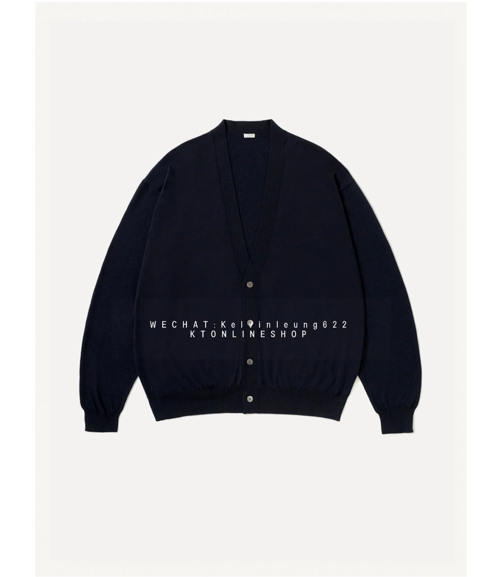 A.PRESSE 26AW Wool Cotton High Gauge Cardigan