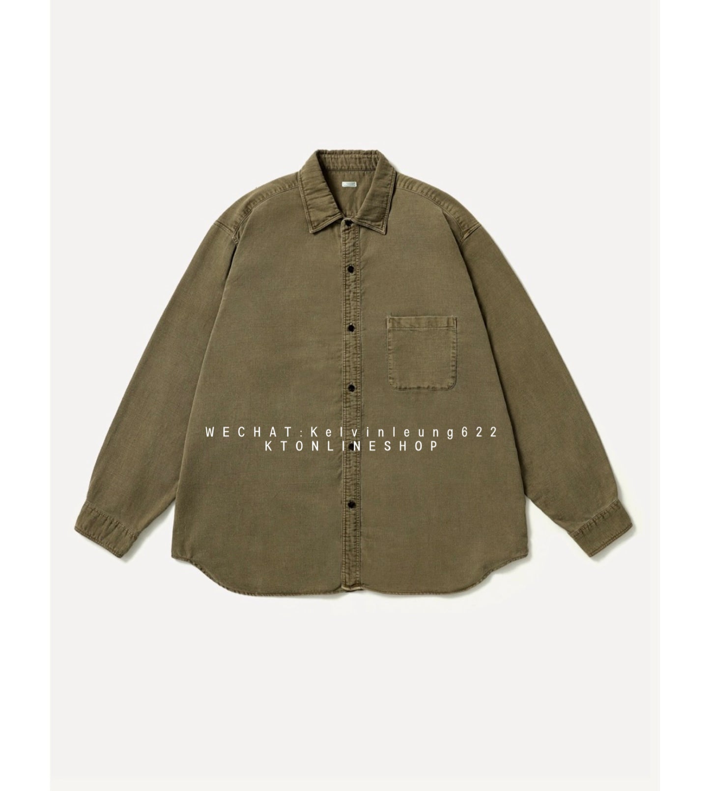 A.PRESSE 26AW Vintage Cotton Moleskin Shirt