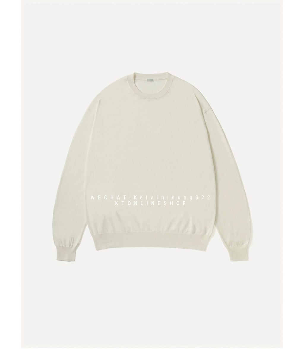 A.PRESSE 26AW Wool Cotton High Gauge Crew Neck Sweater