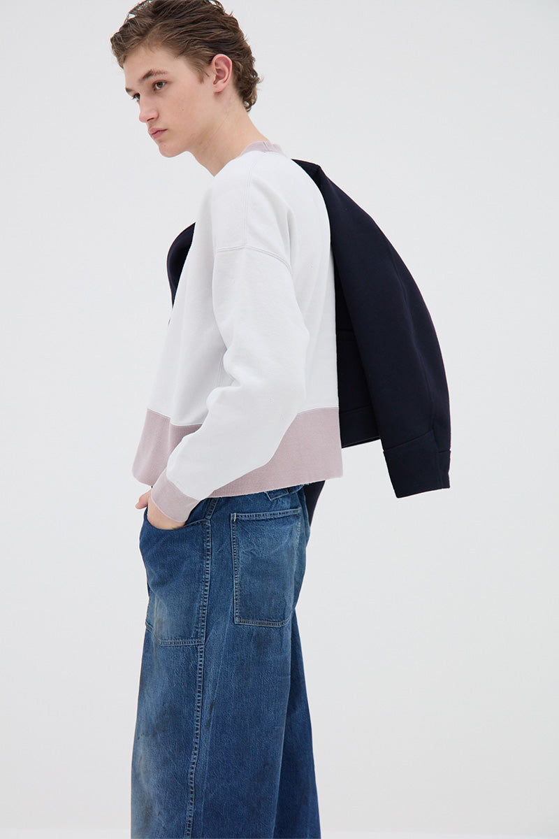 VISVIM 26FW FELLOW SWEAT L/S 2-TONE CRASH