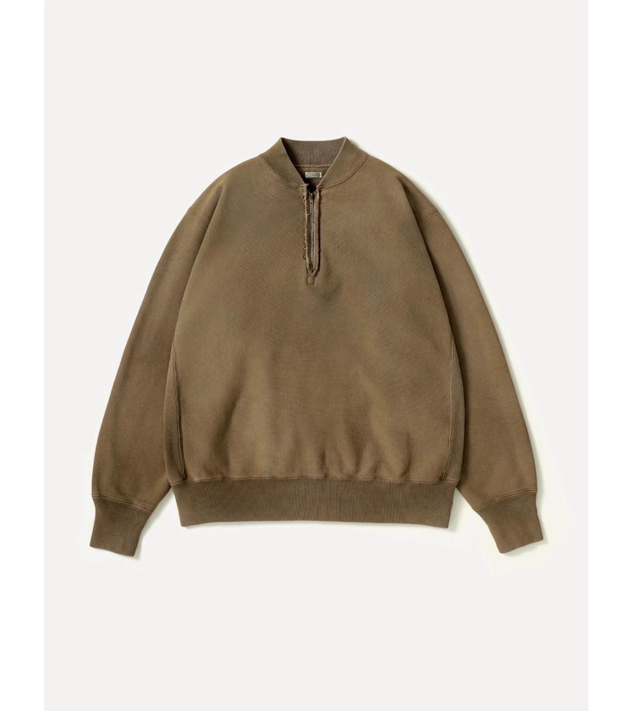 A.PRESSE 26AW Vintage Half Zip Rib Collar Sweatshirt