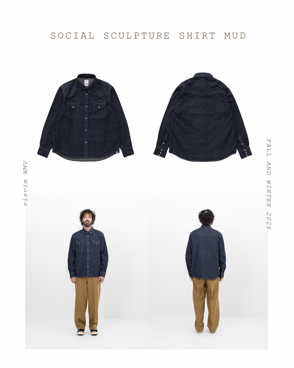 VISVIM 26AW SOCIAL SCULPTURE SHIRT MUD