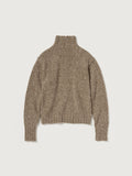 AURALEE 26AW LOW-GAUGE HOMESPUN TWEED KNIT ZIP TURTLE