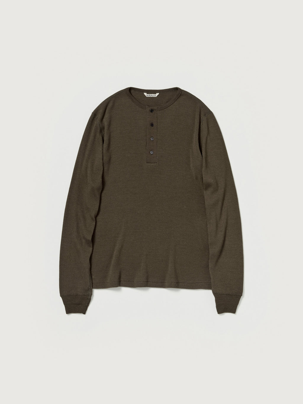 Auralee 26AW WOOL SILK SOFT RIB HENLEY