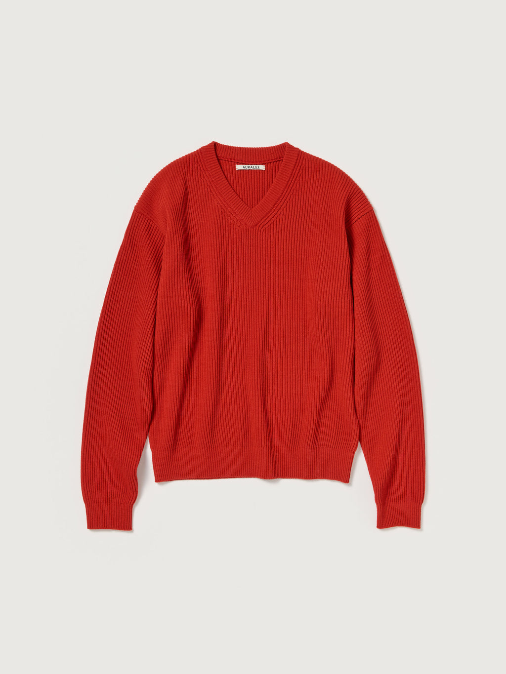 Auralee 26AW SUPER FINE WOOL RIB KNIT V-NECK P/O