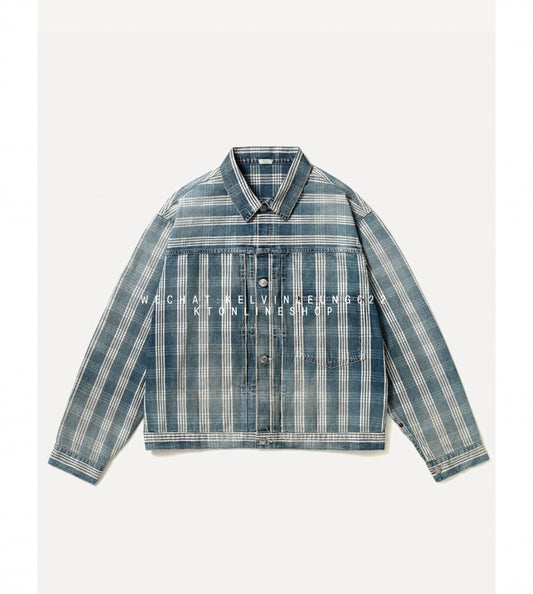 A.PRESSE 26SS No.213 indigo palaka denim jacket