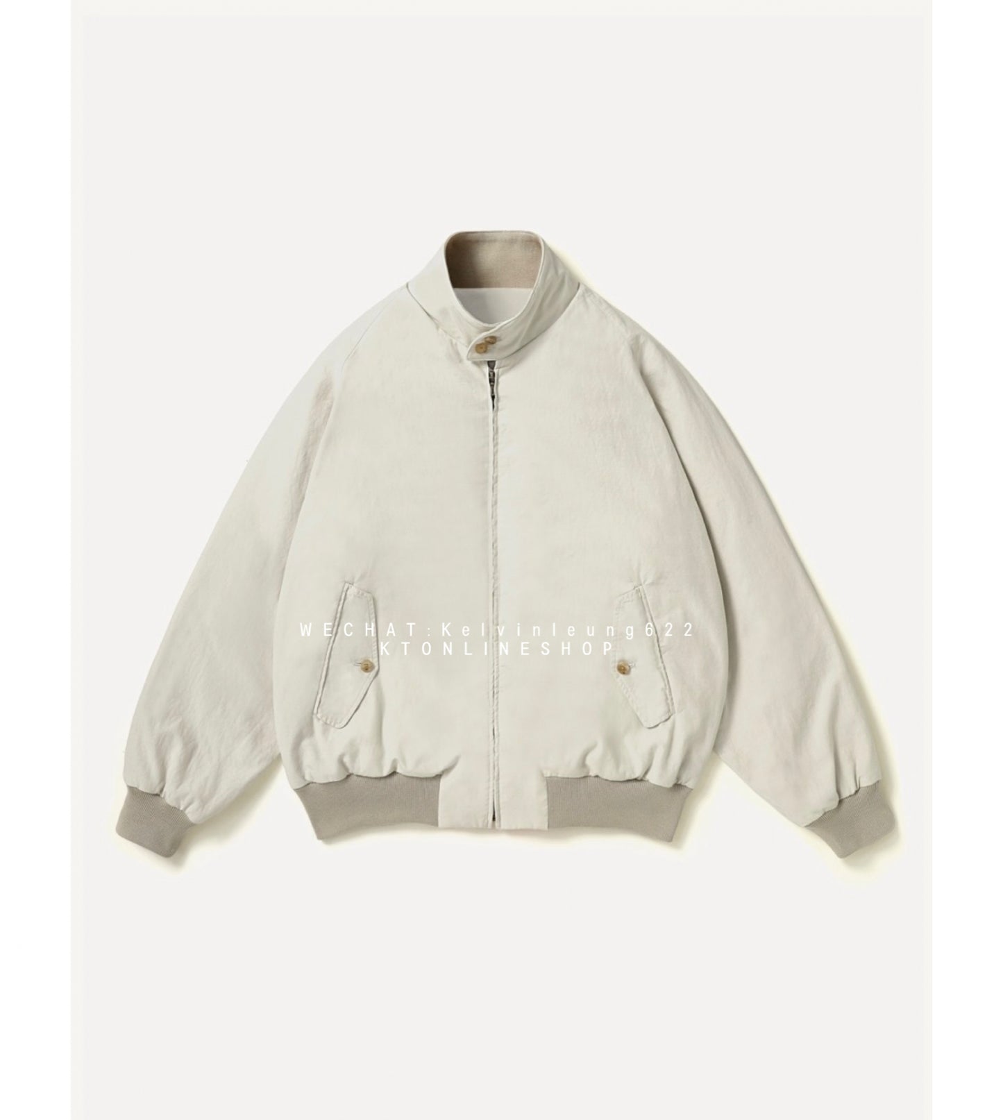 A.PRESSE 26AW Cotton Silk Back Gabardine Harrington Jacket
