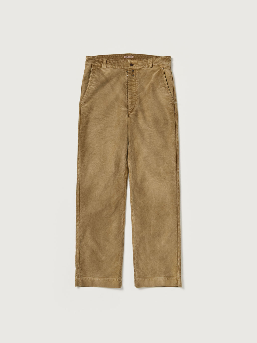 AURALEE 26AW GARMENT-DYED ORGANIC COTTON HEAVY MOLESKIN PANTS