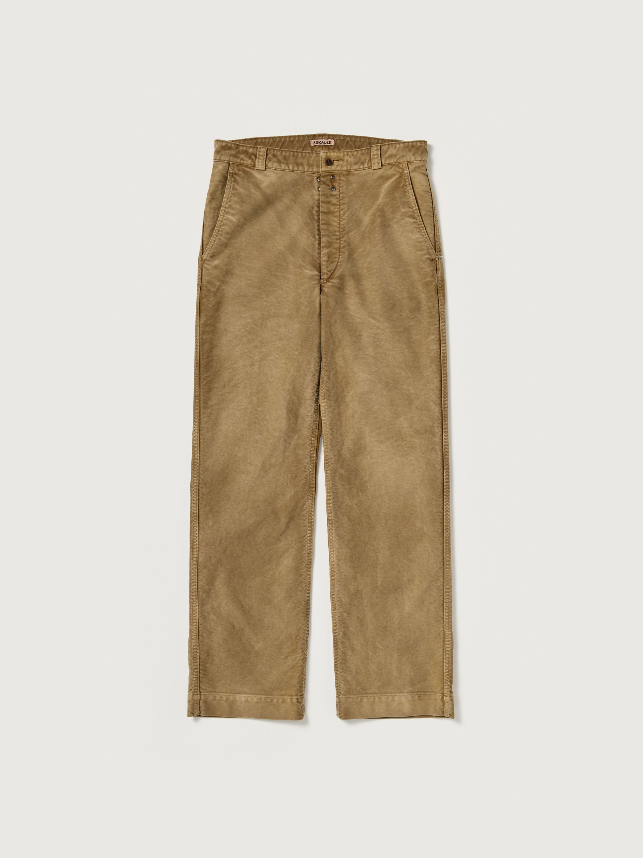 AURALEE 26AW GARMENT-DYED ORGANIC COTTON HEAVY MOLESKIN PANTS