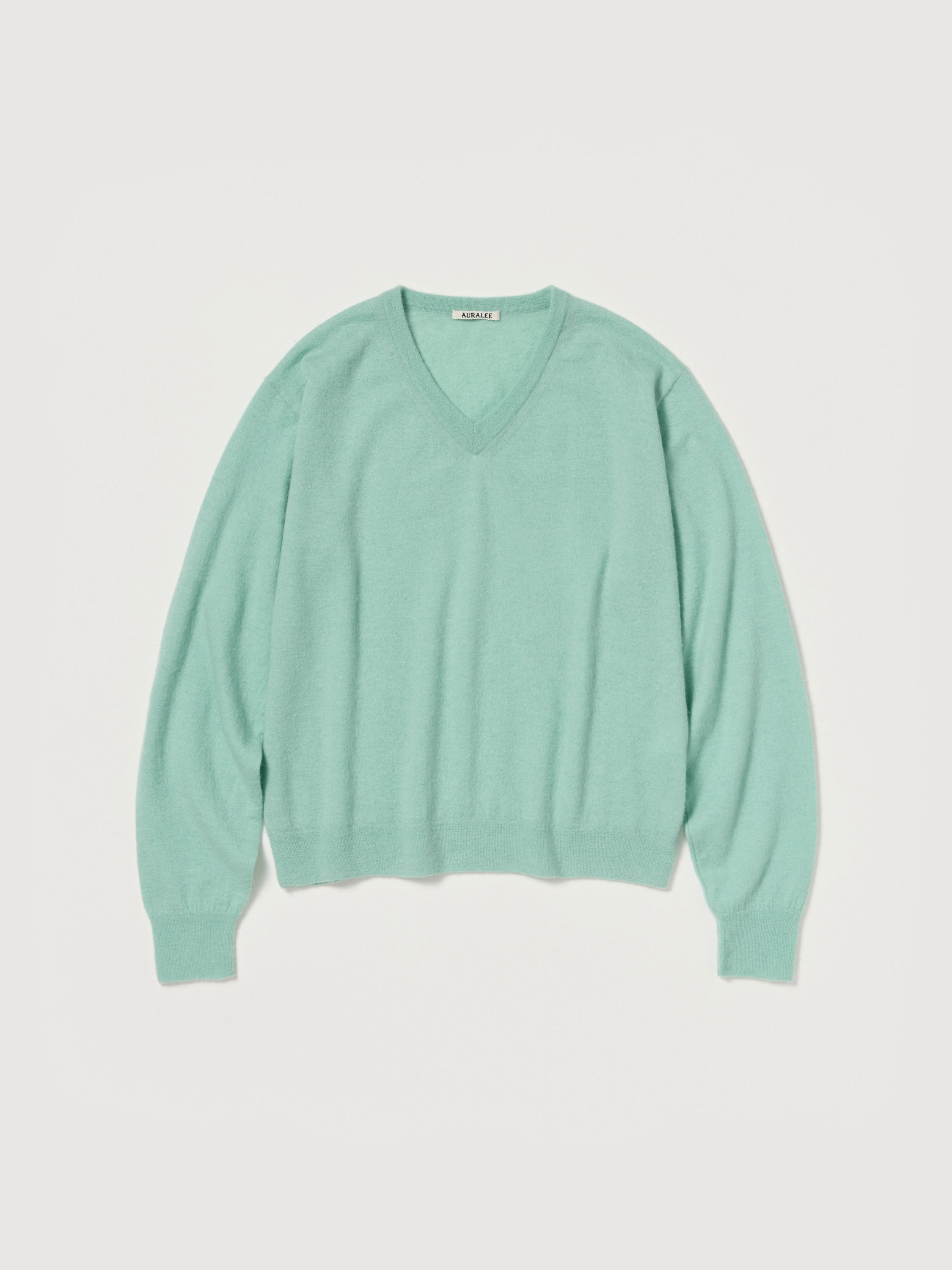 AURALEE 26AW HIGH GAUGE SOFT CASHMERE KNIT V-NECK P/O