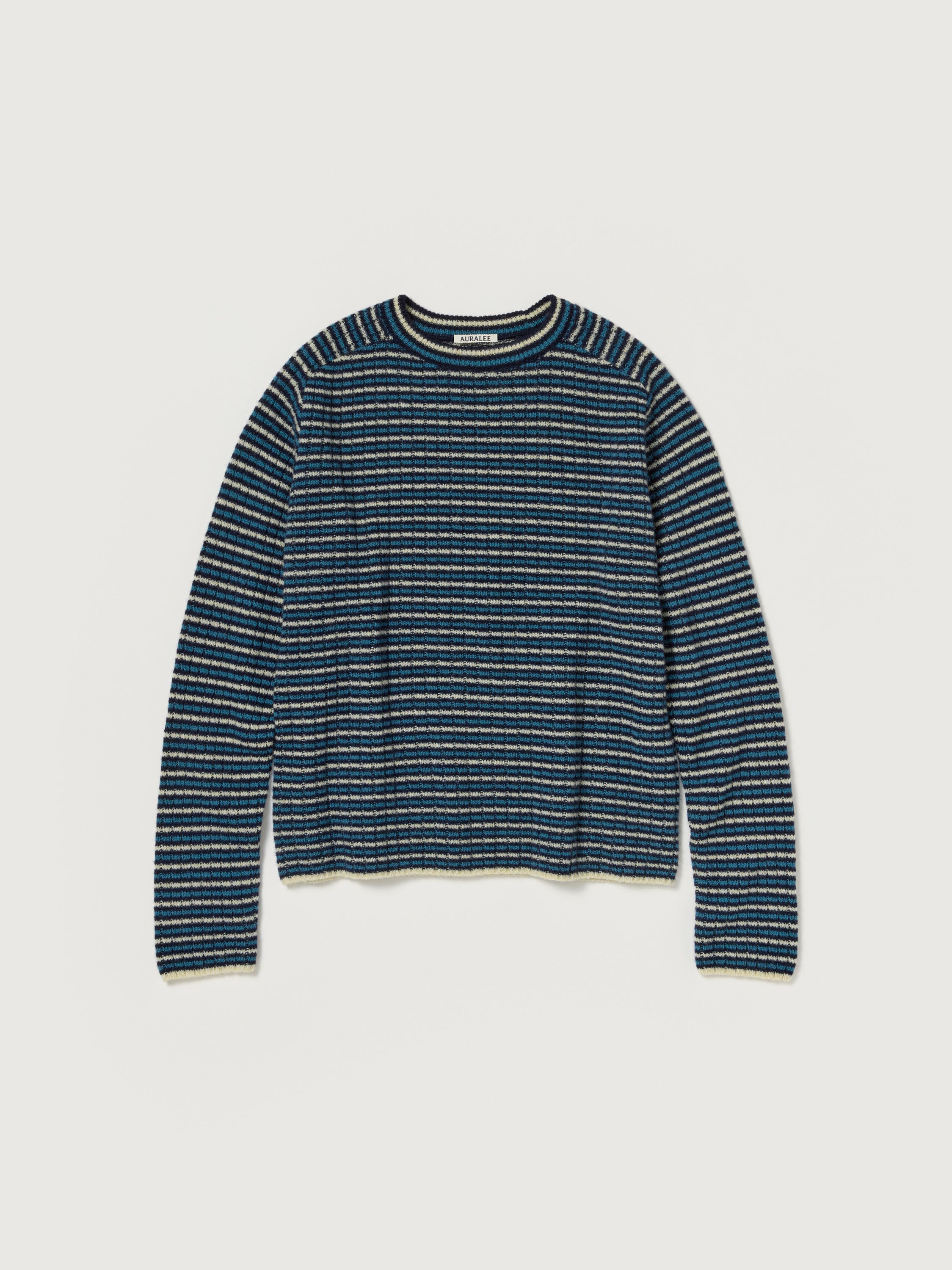 AURALEE 26AW SHETLAND WOOL CASHMERE RIB KNIT P/O