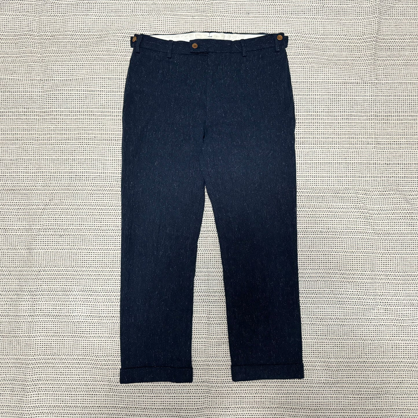 VISVIM HIGH-WATER SLACKS (MELANGE WOOL)
