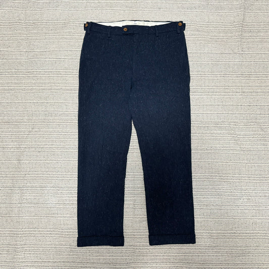 VISVIM HIGH-WATER SLACKS (MELANGE WOOL)