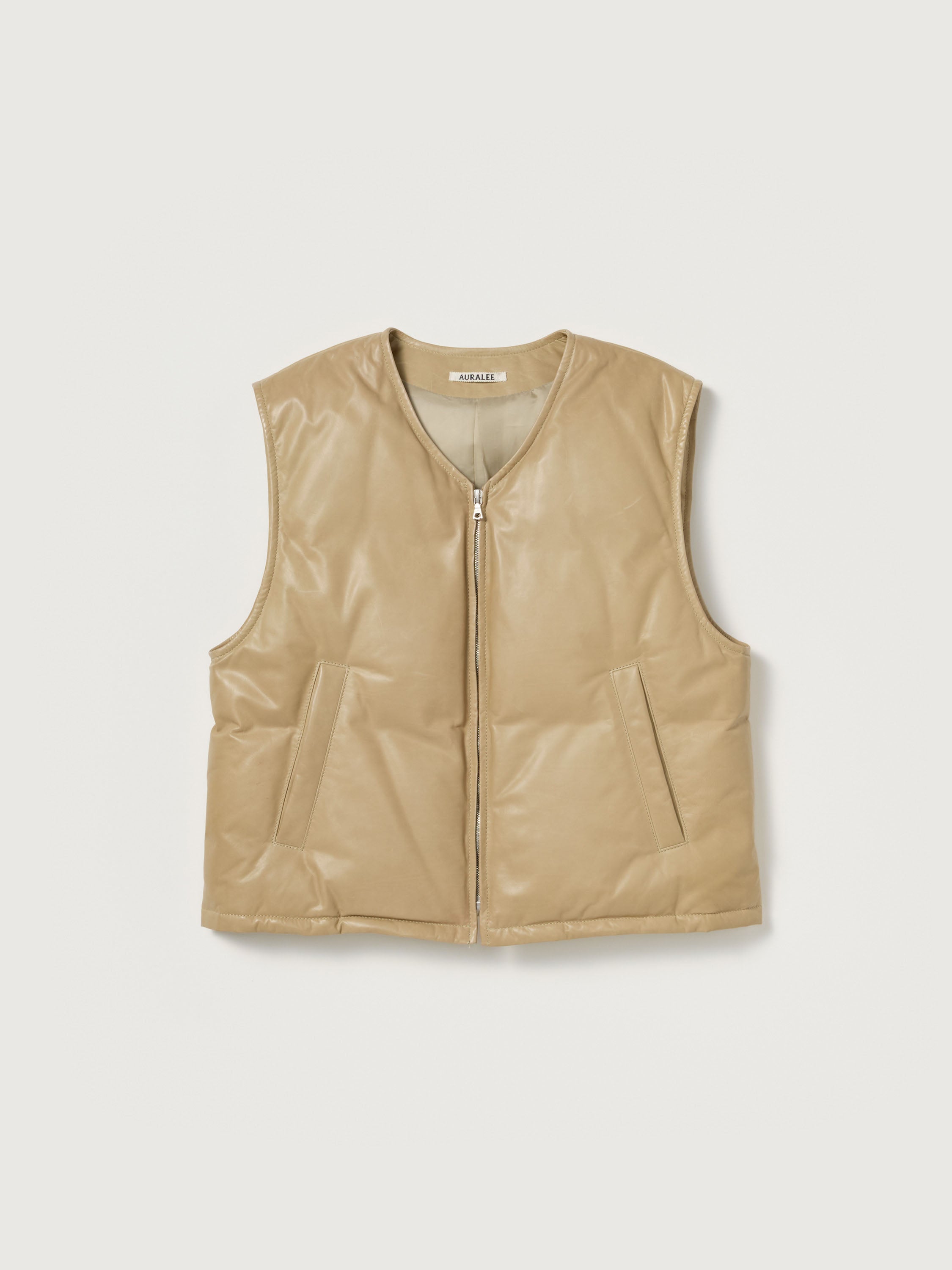 AURALEE 26AW FINE CALF LEATHER DOWN VEST