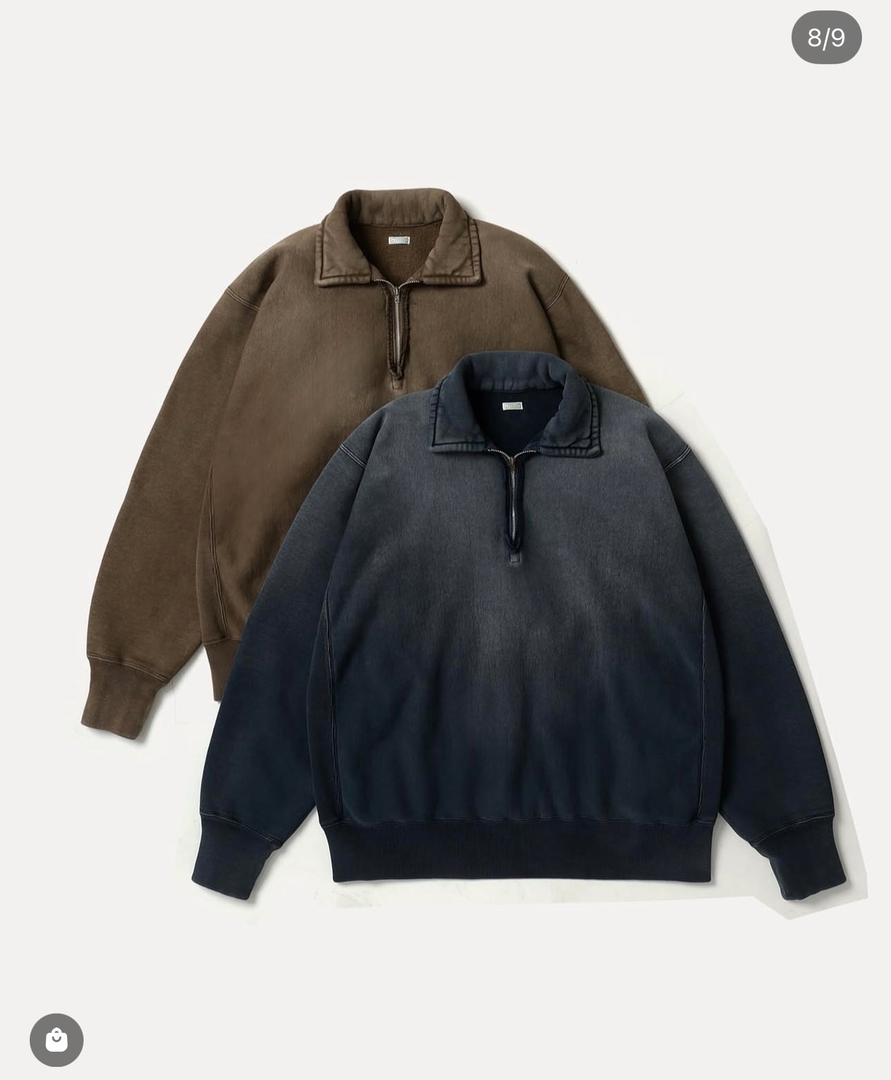 A.PRESSE 26SS Vintage half zip sweatshirt