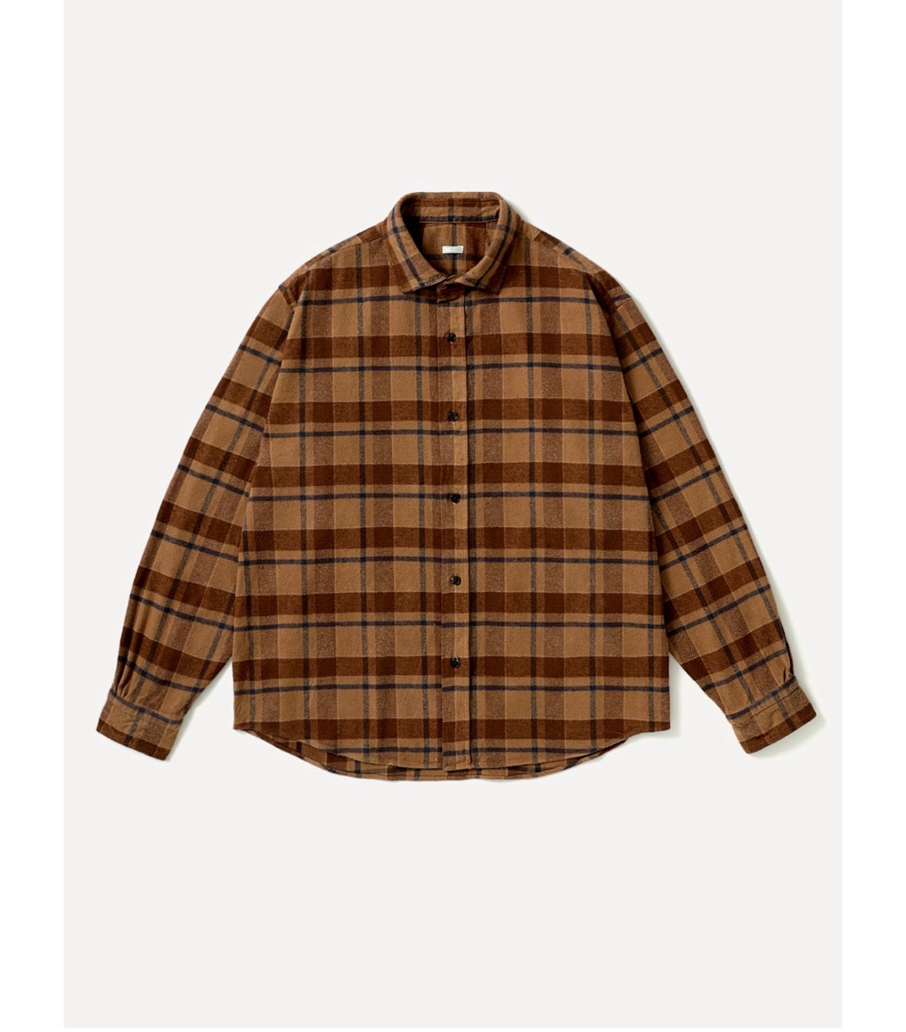 A.PRESSE 26AW Vintage Cotton Silk Nep Twill Check Shirt