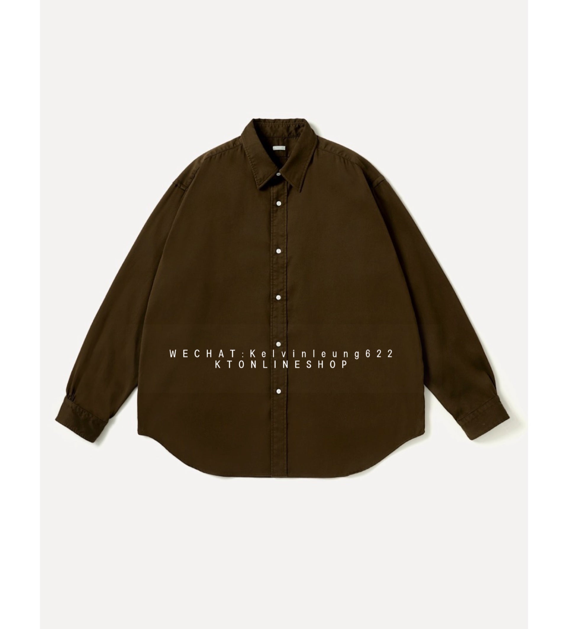 A.PRESSE 26AW Double Weave Twill Regular Collar Shirt