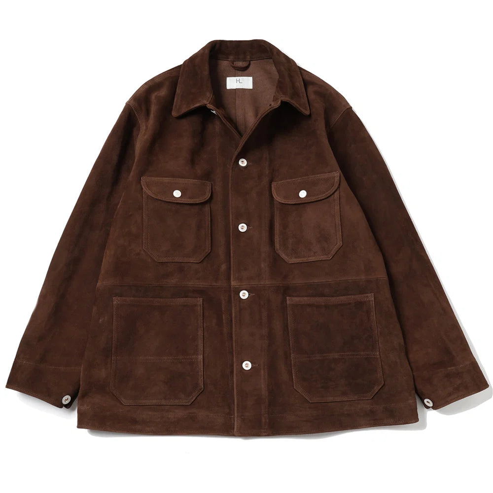 Herill 26AW Lamb Suede Railroad Chore Jacket