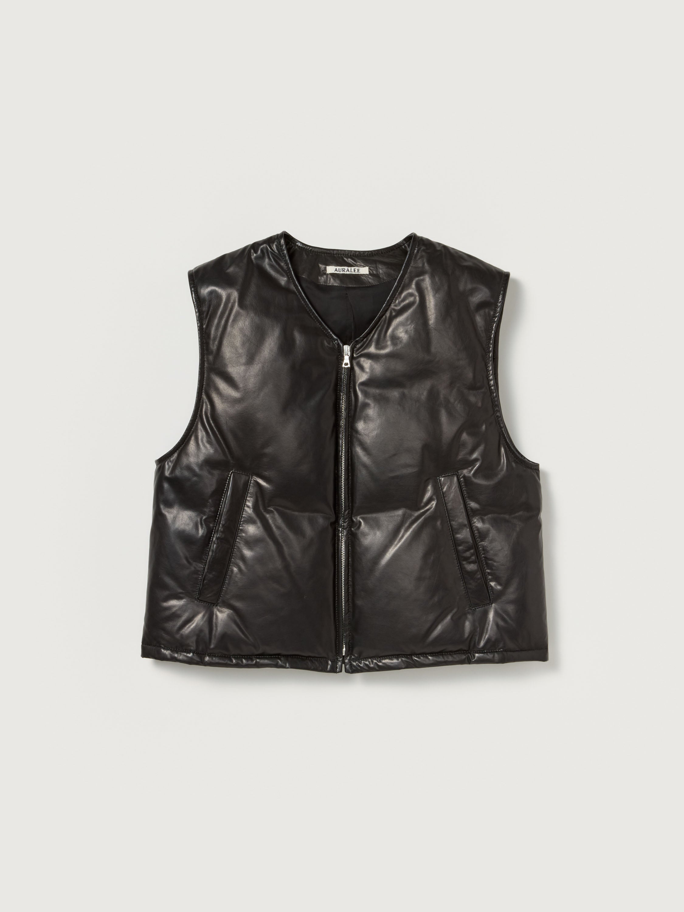AURALEE 26AW FINE CALF LEATHER DOWN VEST