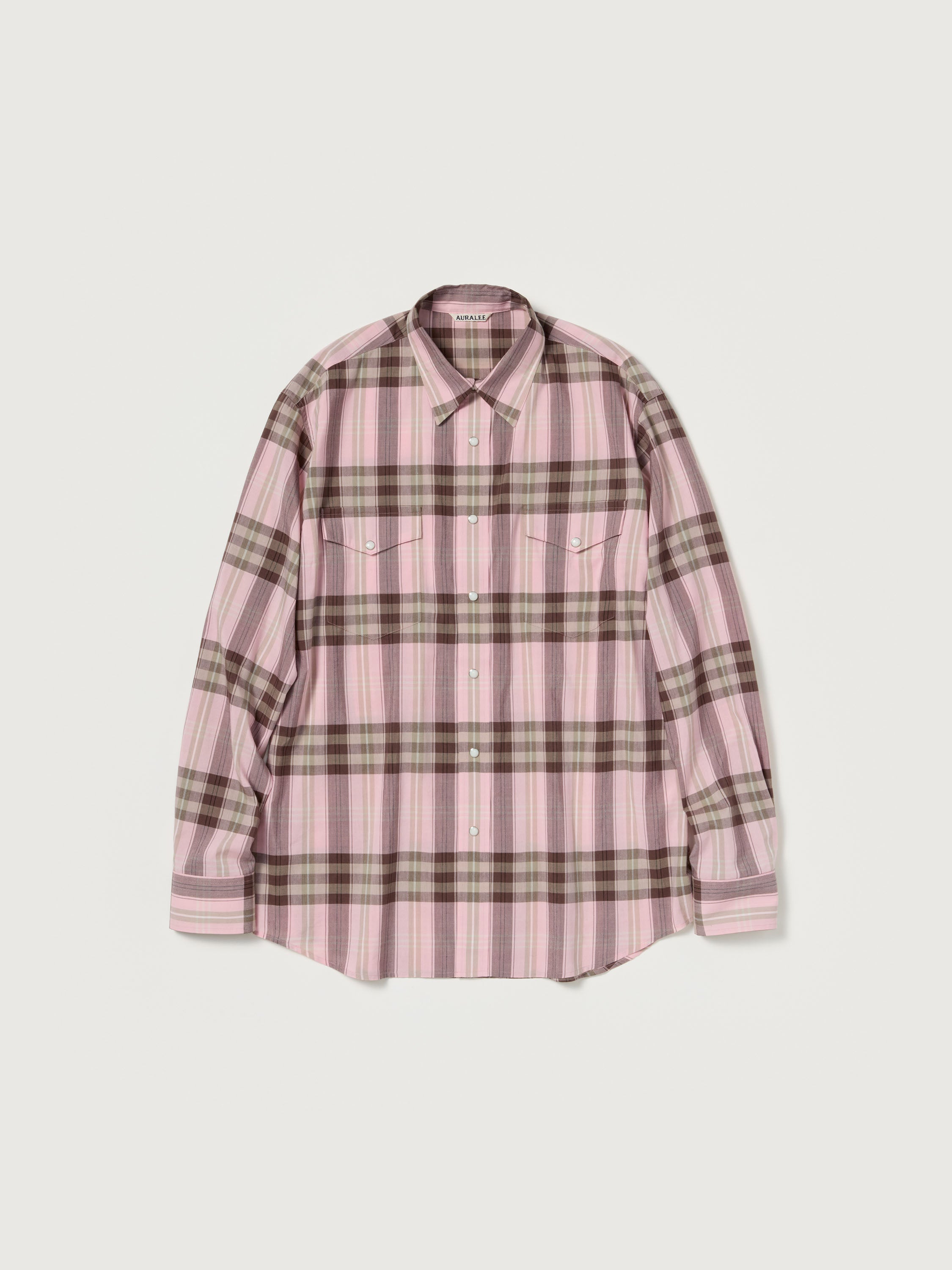 AURALEE 26AW HIGH TWIST COTTON SILK CHECK SHIRT