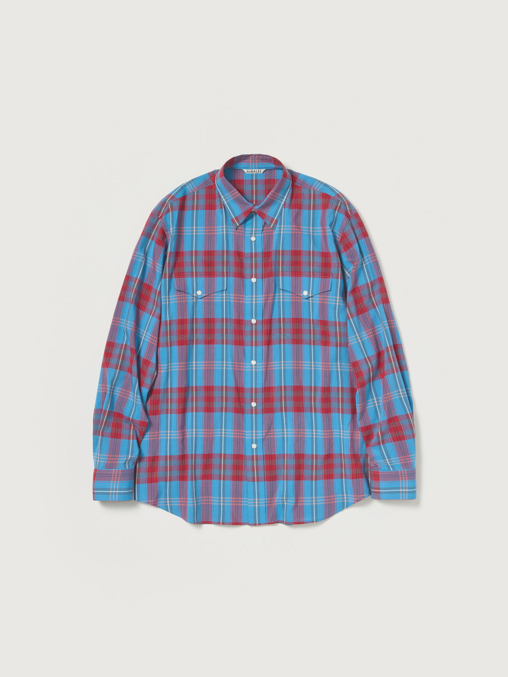AURALEE 26AW HIGH TWIST COTTON SILK CHECK SHIRT