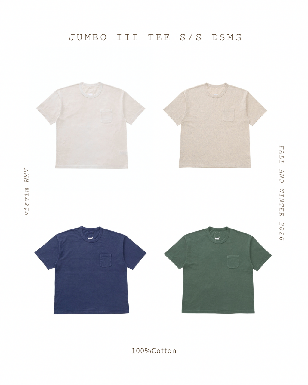 VISVIM 26AW JUMBO TEE S/S DMGD