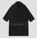 A.PRESSE 26AW Maxi Length Washed Silk Trench Double Cashmere Collar Coat